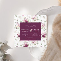 magenta-trädgårdens blommigt bröllop