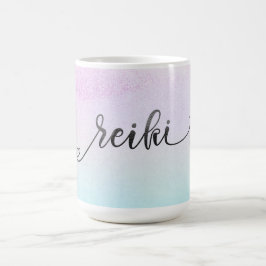 *~* Magenta Turcouise Mint Black Glitter REIKI Kaffemugg