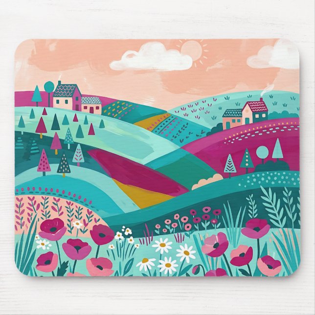 Magenta Turquoise Hill Meadow Musmatta (Framsidan)