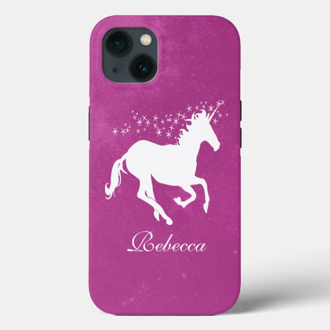 Magenta Unicorn Personlig Fodral-Mate iphone case (Baksida)