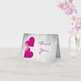 Magenta Valentine Hearts - tackkort Kort