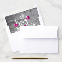 Magenta Valentine Hearts Träd Kuvert Liner