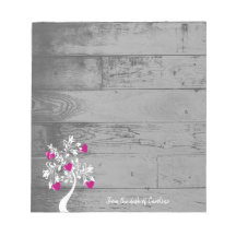 Magenta Valentine Hearts Träd Personlig Anteckning