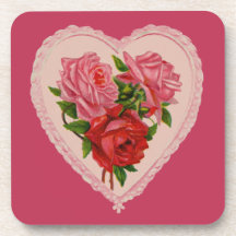 Magenta Vintage Ro Heart Valentine