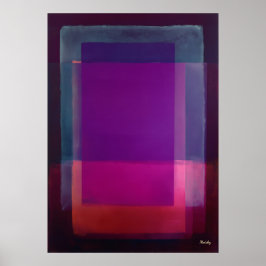 Magenta Violett Färgfält Abstrakt Modern Konst Poster