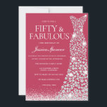 Magenta & vit femtio och Fabulous femtionde födels Inbjudningar<br><div class="desc">Magenta & vit femtio- och Fabulous-inbjudningar på femtio dagar finns som en digital nedladdning. Se matchande artiklar och variationer för inbjudningar nedan i Samlingen eller i vår Niche- och Nest-butik</div>