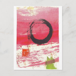 Magenta Zen Circle vykort