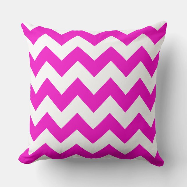 Magenta Zig Zag Stripe Pillow Kudde (Framsida)