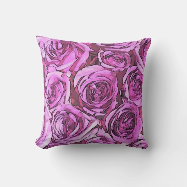 Magentafärgade ro kudde (Framsida)