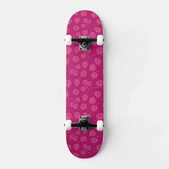 Magentafärgat bärmönster skateboard bräda 19,5 cm (Framsida)