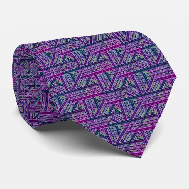 Magentan Blue Lila Unik Mönster Slips (Rullad)