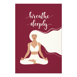 Magentan Breathe djupt Meditation Viva Fototryck