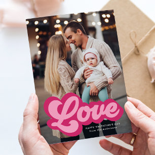 Magentan FetValentine Dag för fet Kärlek-skript Julkort