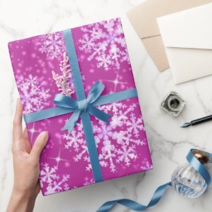 Magentan Inkapsling av snö-flingor Papper Presentpapper