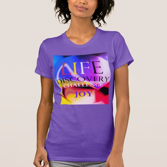magentan "Life Discovery Challenge" Blue Red Gult T Shirt (Framsida)