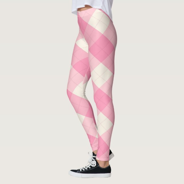 Magentan MeanClique Argyle Leggings (Vänster)