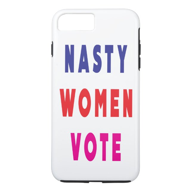 Magentan Nasty Women  Blue Red Rosa Case-Mate iPhone Skal (Baksida)