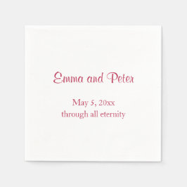 magentan "Via all Eternity" Namn och datum Pappersservett