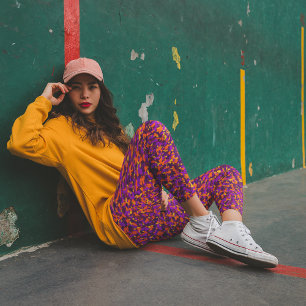 Magentans Orange Bright Höstkamouflage Leggings