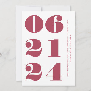Magentans rena elegant modern och minimalistisk inbjudningar