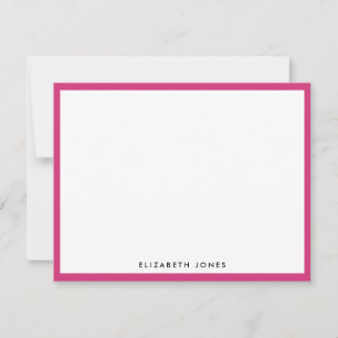 Magentans Rosa Enkel modern Chic Klassisk minimali Anteckningskort