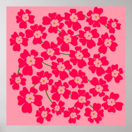 Magentans Rosa Fantasy Flower Power Poster