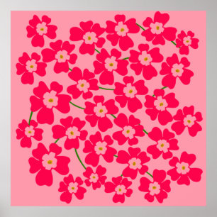 Magentans Rosa Fantasy Flower Power Poster