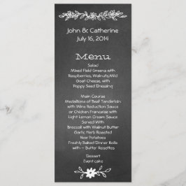 Mager meny för bord för svart tavlaLookbröllop