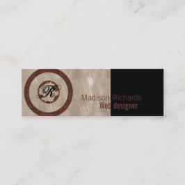 Mager metall för Monogram Mini Visitkort