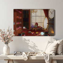 Mage's Sanctuary - Enchanted Bibliotek Canvastryck