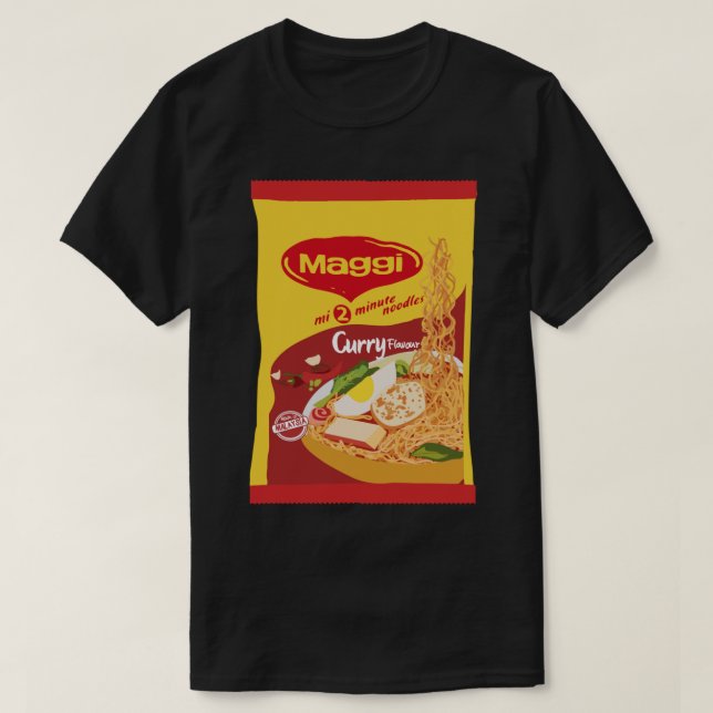 Maggi noodle 2- minuters förpackning curry flavor  t shirt (Design framsida)
