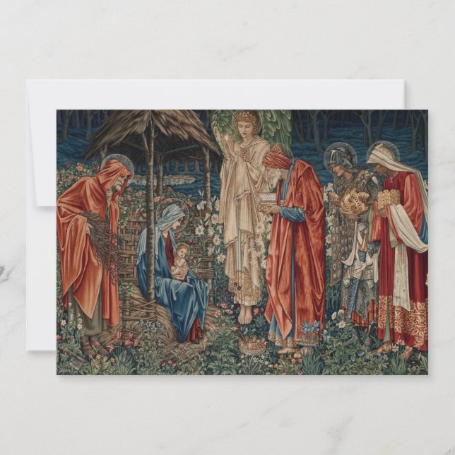 Maggia tillbedjan av Edward Burne-Jones Julkort (Framsida)