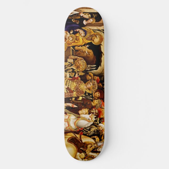 Maggia tillbedjan av Gentile da Fabriano Mini Skateboard Bräda 18,5 Cm (Framsida)