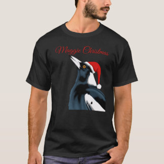Maggie Christmas Magpie Christmas Art2 T Shirt