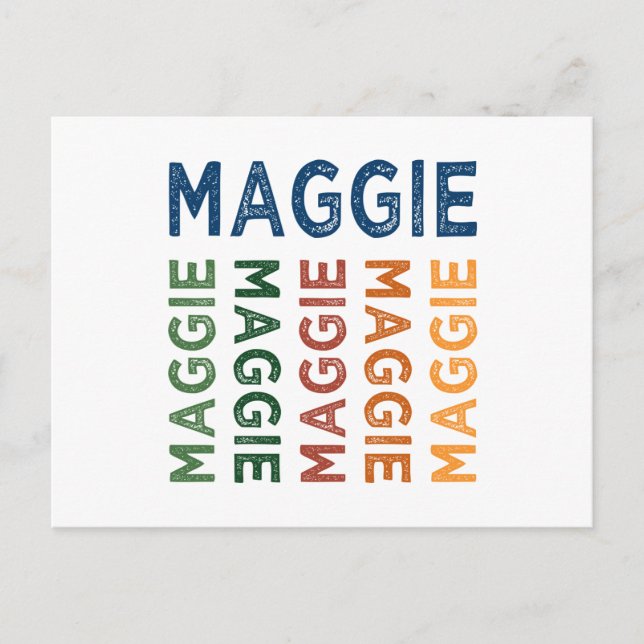 Maggie Cute Colorful Vykort (Framsida)