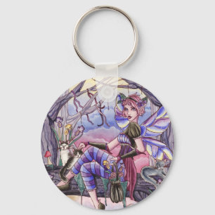 Maggie - fe och katt Keychain Nyckelring
