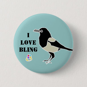 Maggie magpie-/Ikärleken som bling Knapp