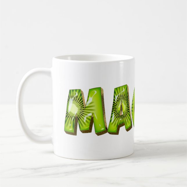 Maggie Name Kiwi Style Tasse Teetasse Kaffeetasse Kaffemugg (Vänster)