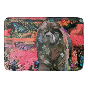 MAGGIE svart chow låda eller badmat Badrumsmatta