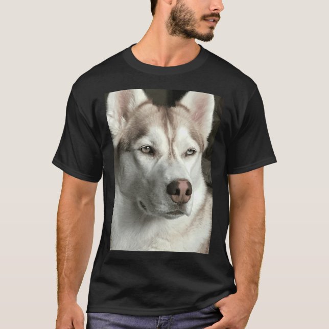 Maggie The Siberian husky Long T Shirt (Framsida)