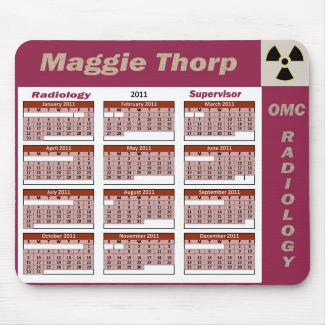 Maggie Thorp radiologitoppen Mousepad Musmatta (Framsidan)