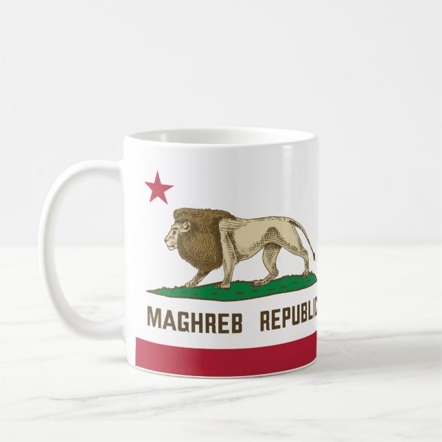 Maghreb Republic Lejon Flagga Berber Pride Kaffemugg (Vänster)