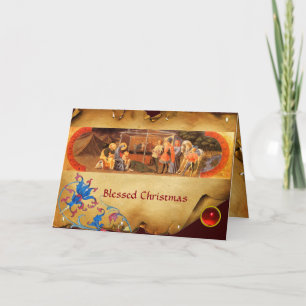 MAGI Blommigt Parchment, Red Ruby Helgkort