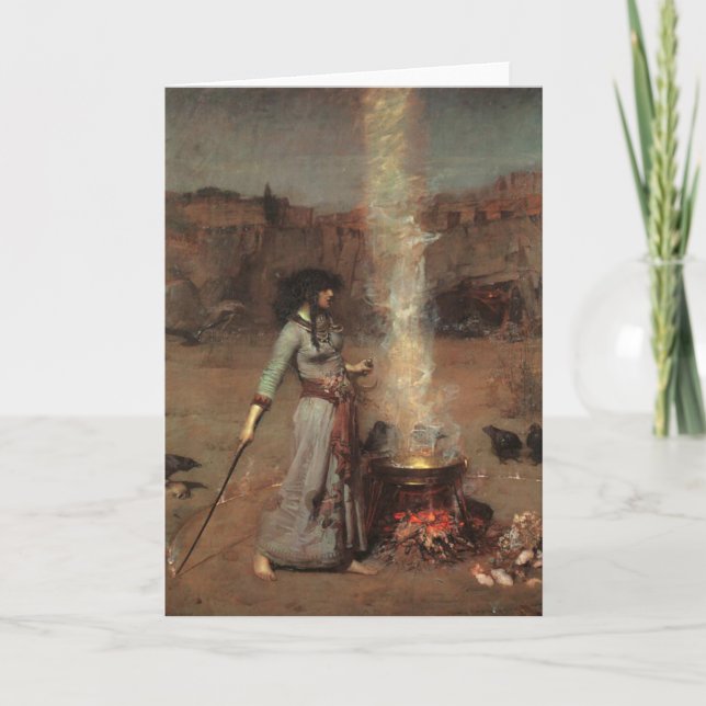 Magi cirklar, J.W. Waterhouse, 1886 Kort (Framsida)