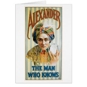Magi för vintage för Physic för Alexander ~ age Hälsningskort