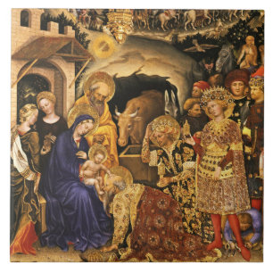 MAGI Gentile Da Fabriano, Nativitet Kakelplatta