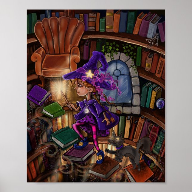 Magi i Bibliotek Poster (Framsidan)