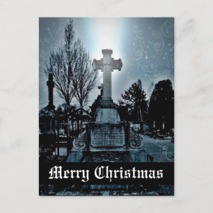 Magi i den gotiska god jul för kyrkogård helg vykort