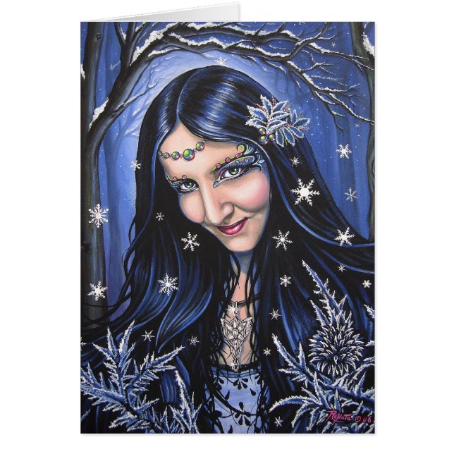 Magi i vinternatten hälsningskort (Framsidan)