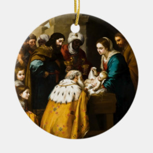 Magi Nuvarande Jesus Gifts Julgransprydnad Keramik